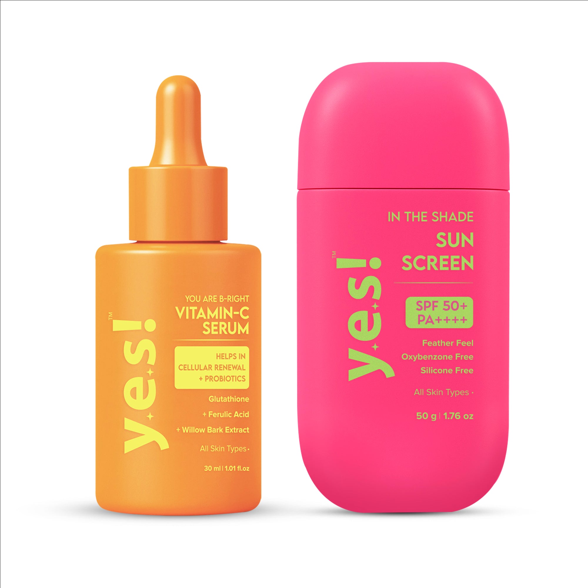 Yes! Glow & Protect Duo | Vitamin C Serum + Sunscreen