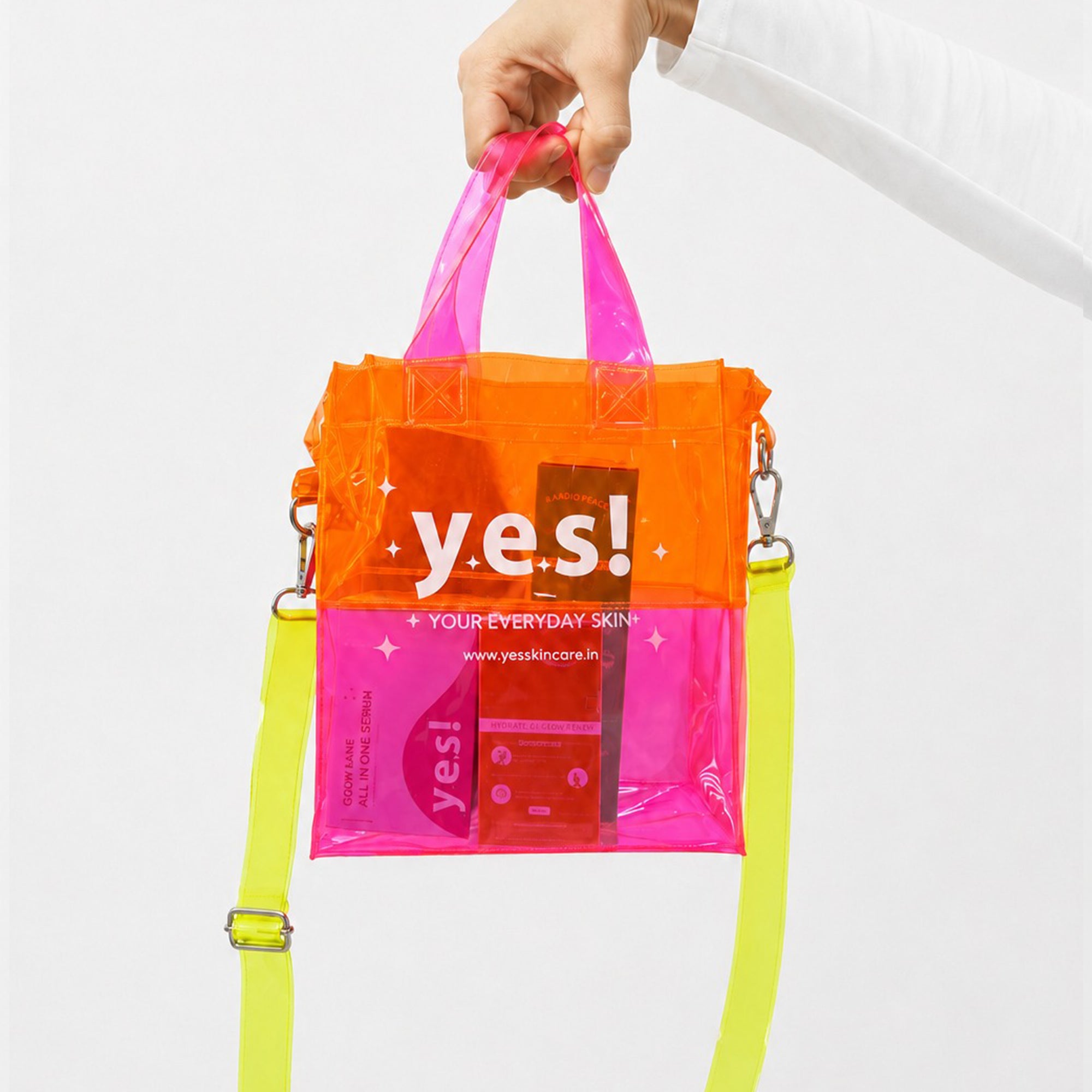 Yes! Everyday Jelly Skin Tote Bag for Skincare & Daily Essentials