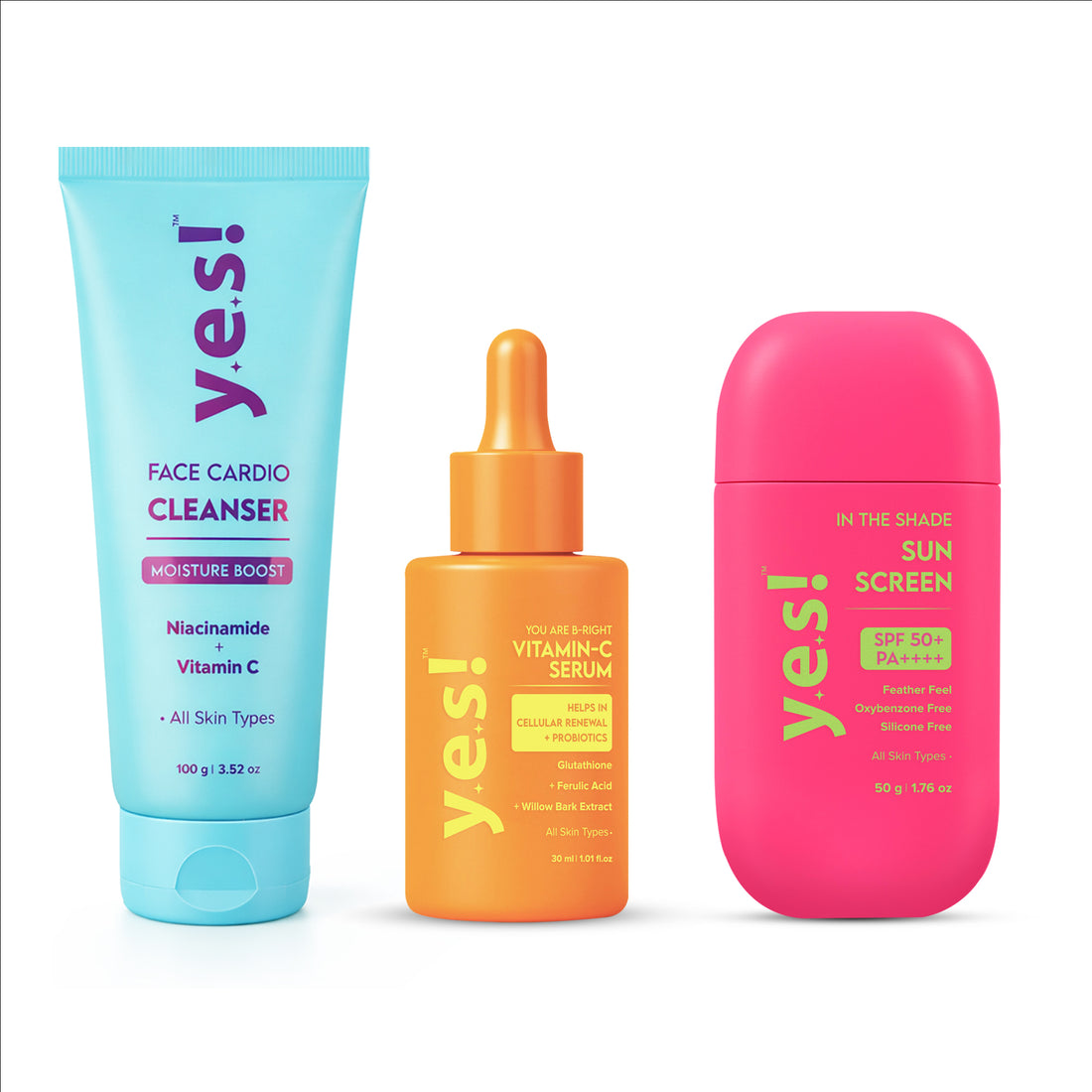 Yes! Basic Brightening Glow Routine | Cleanser + Vitamin C Serum + Sunscreen