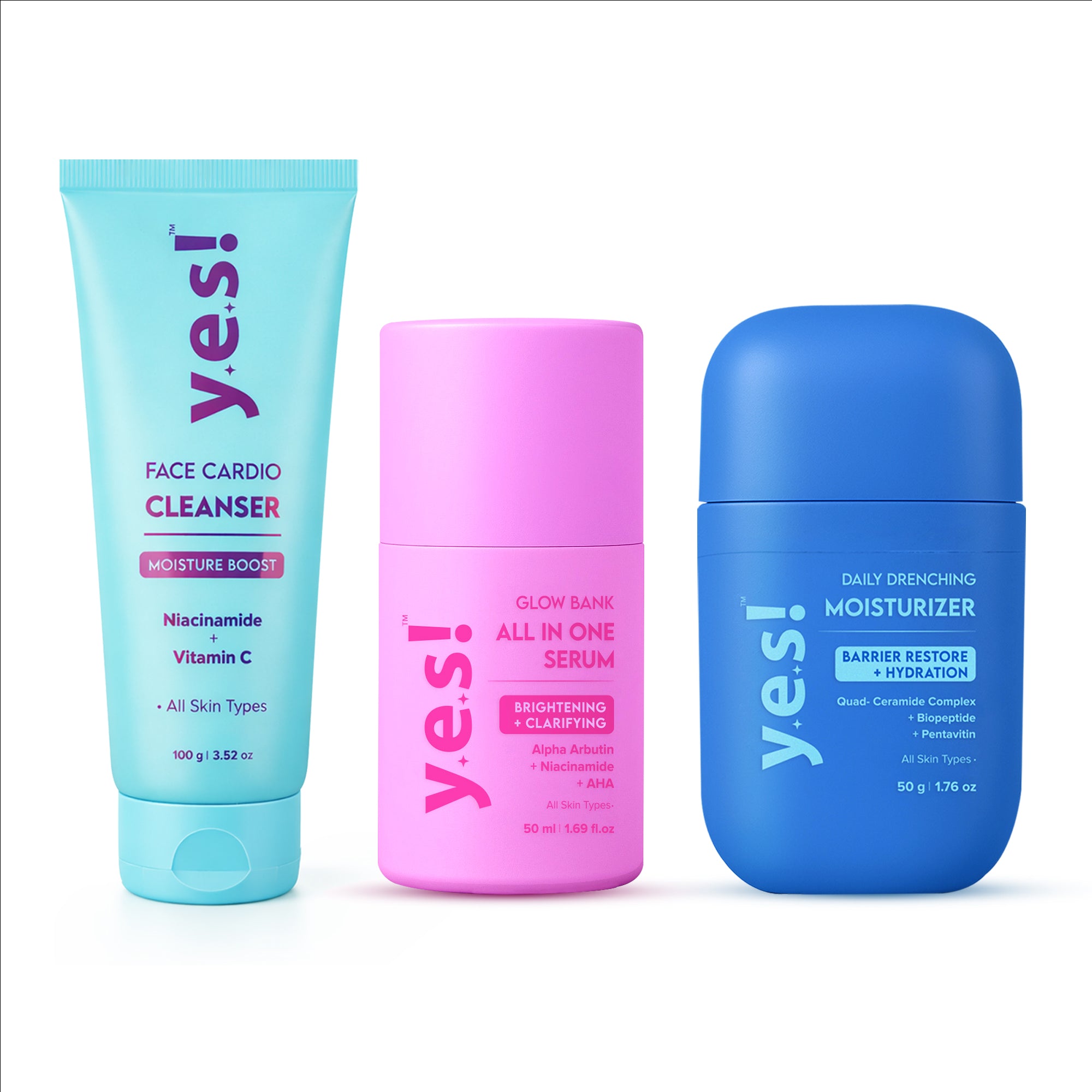 Yes! Day & Night Glow Hydration Routine | Cleanser + Glow Serum + Moisturizer
