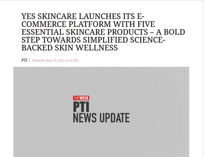 YES Skincare Launches E‑Commerce Platform with 5 Essential Products – The Week