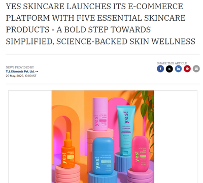 YES Skincare Debuts Digital Store Featuring 5 Core Items – PR Newswire