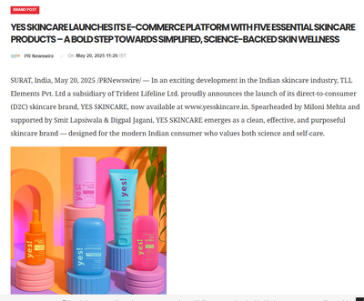 YES Skincare Launches E-Commerce with 5 Essential Products