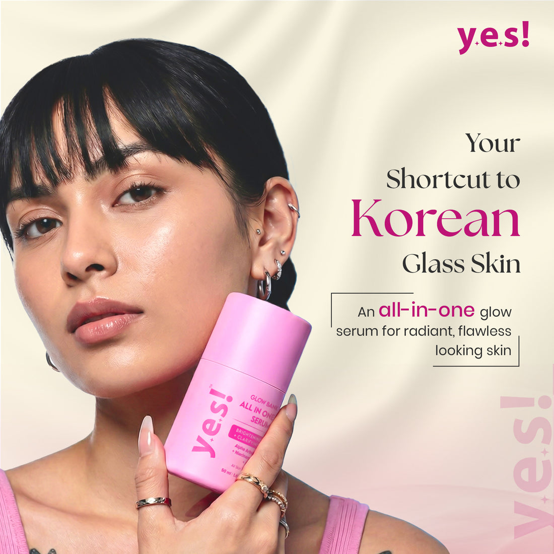 Yes! Glow Bank All-in-One Brightening Face Serum with Alpha Arbutin | All Skin Types