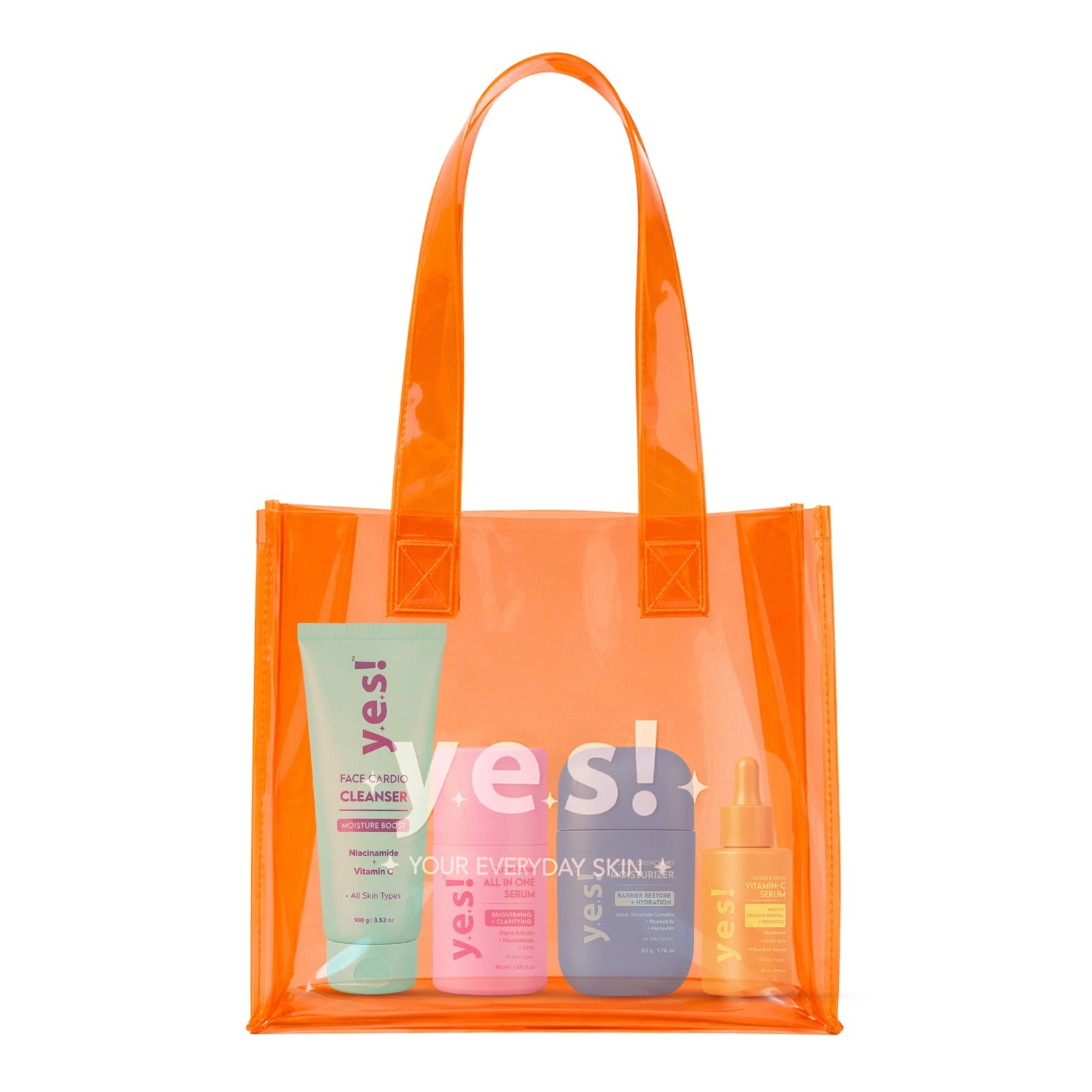 Yes! Everyday Jelly Skin Tote Bag for Skincare & Daily Essentials