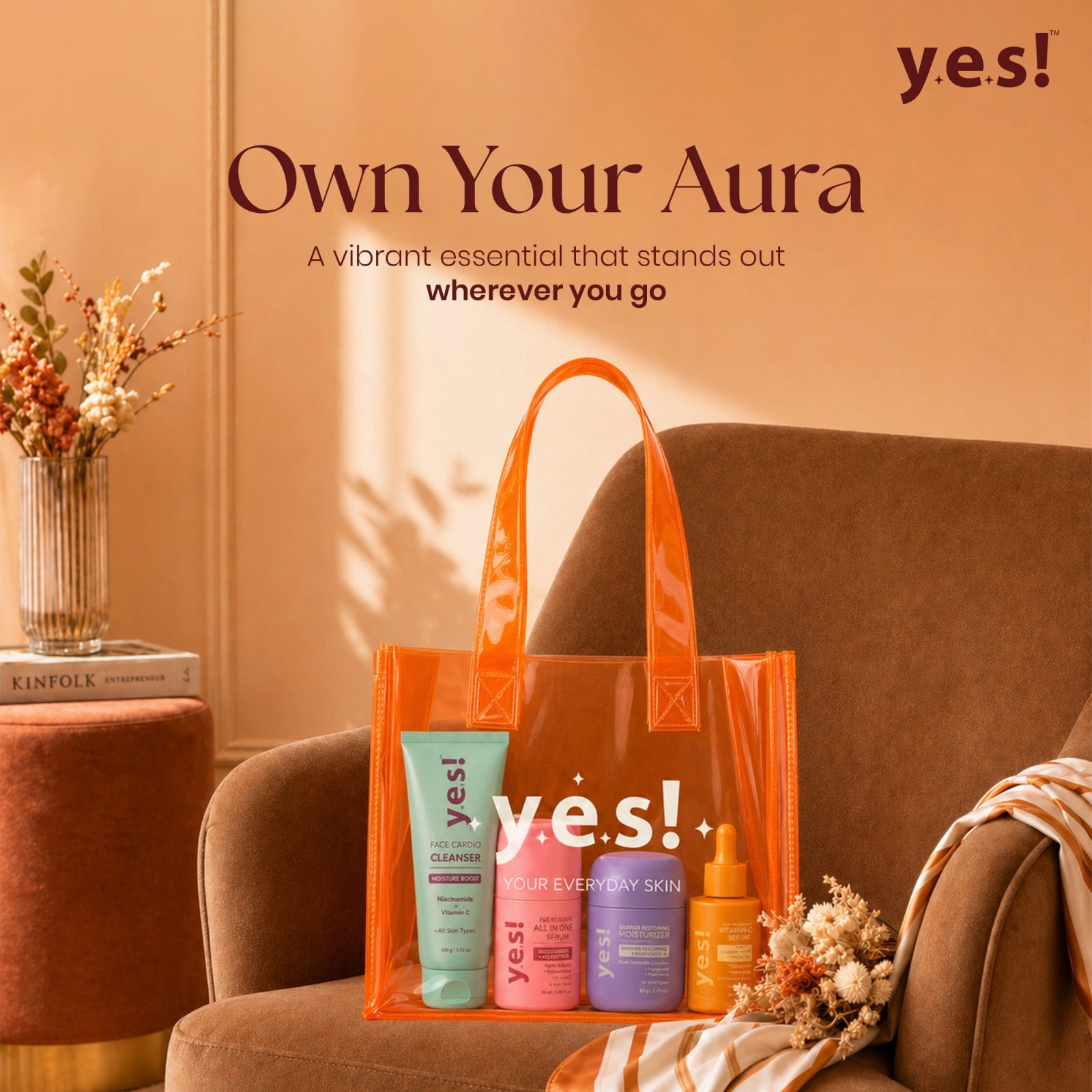 Yes! Everyday Jelly Skin Tote Bag for Skincare & Daily Essentials