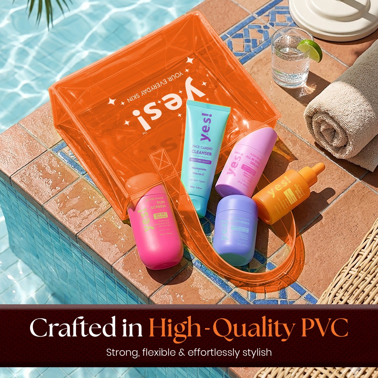 Yes! Everyday Jelly Skin Tote Bag for Skincare & Daily Essentials