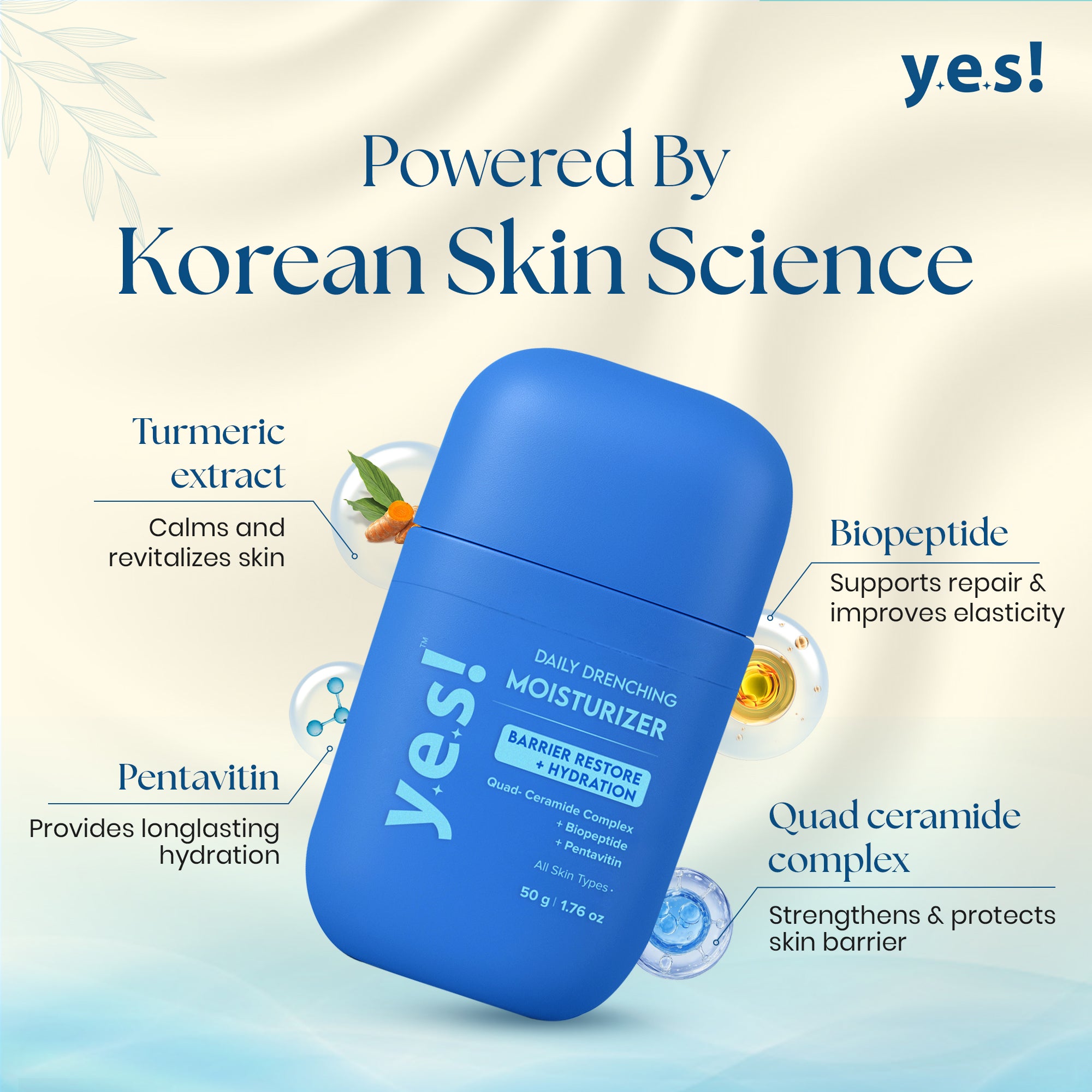 Yes! Daily Drenching Barrier Restore Face Moisturizer | Daily Use for All Skin Types