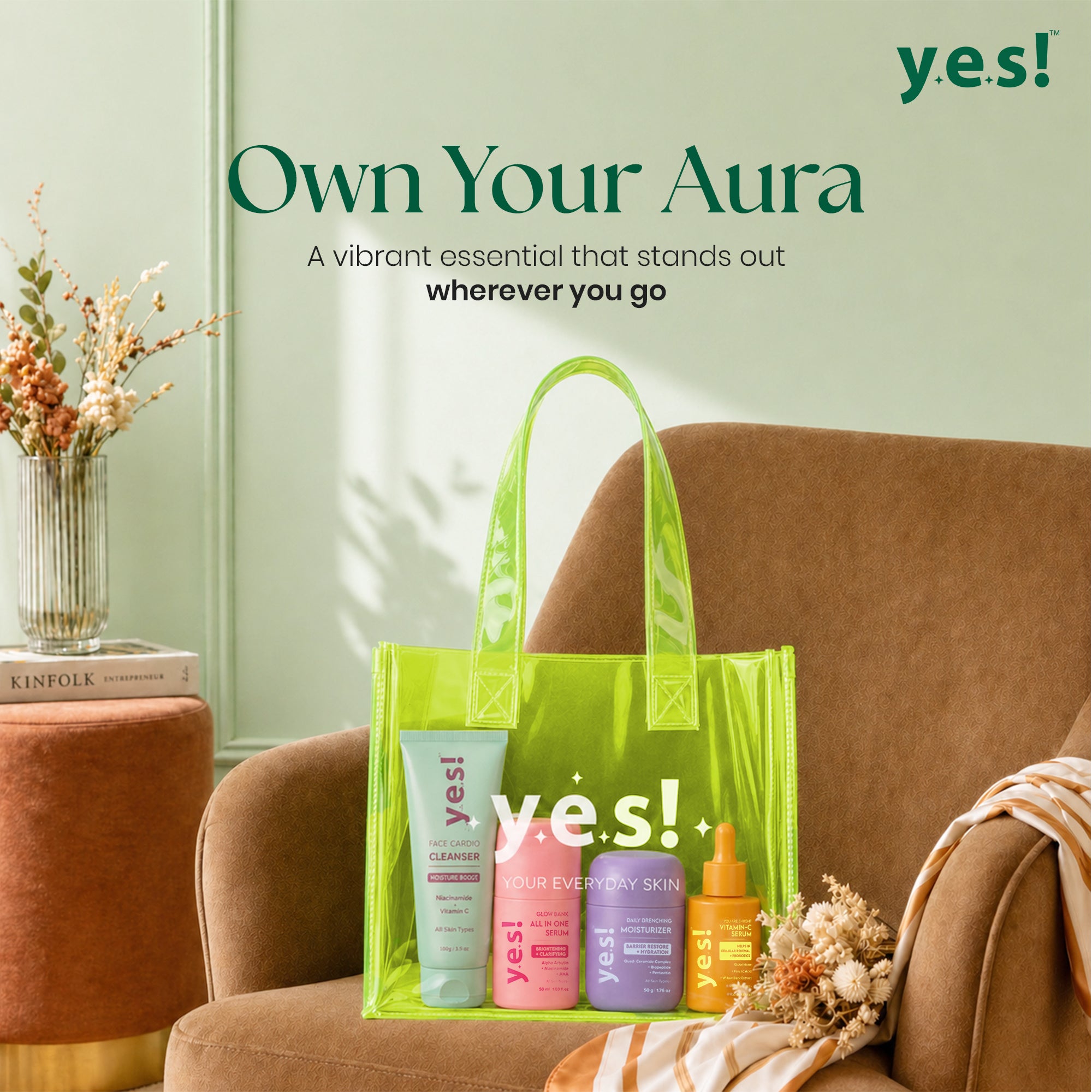 Yes! Everyday Jelly Skin Tote Bag for Skincare & Daily Essentials
