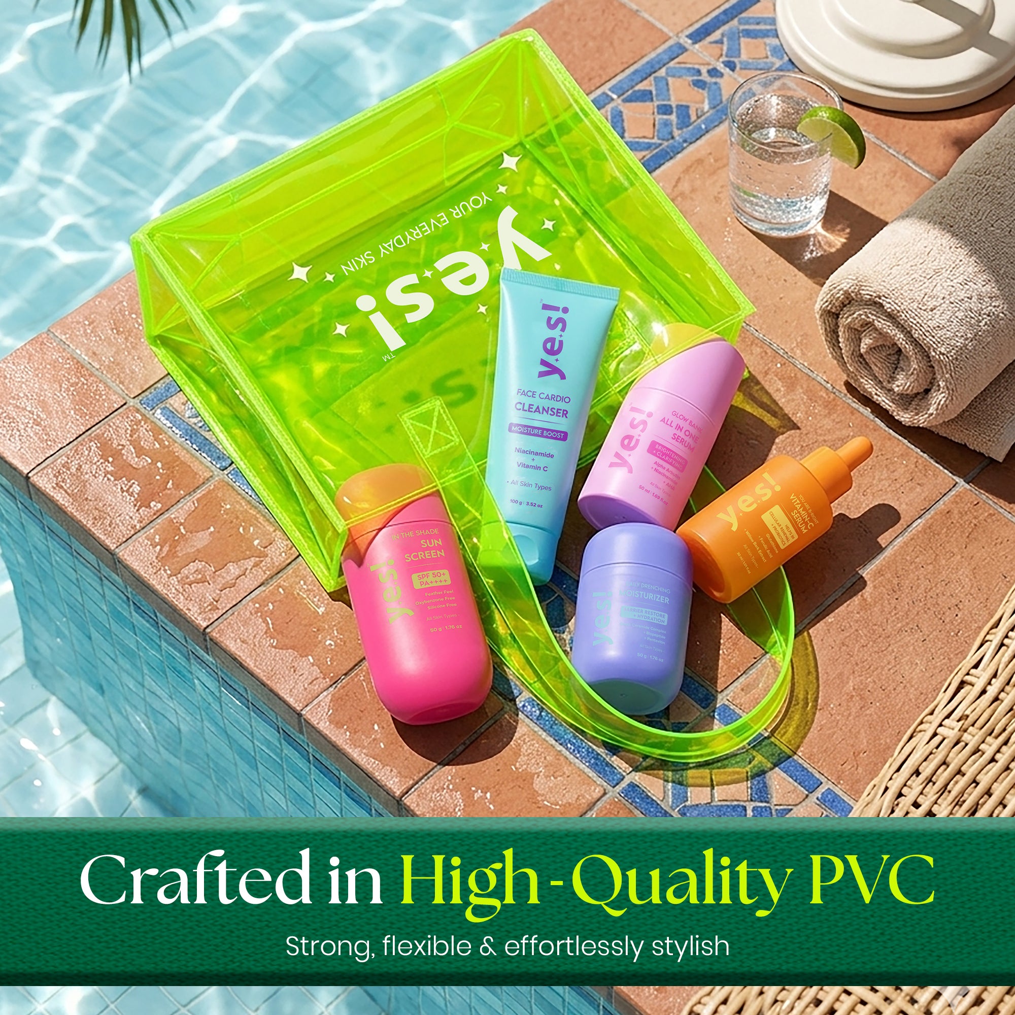 Yes! Everyday Jelly Skin Tote Bag for Skincare & Daily Essentials