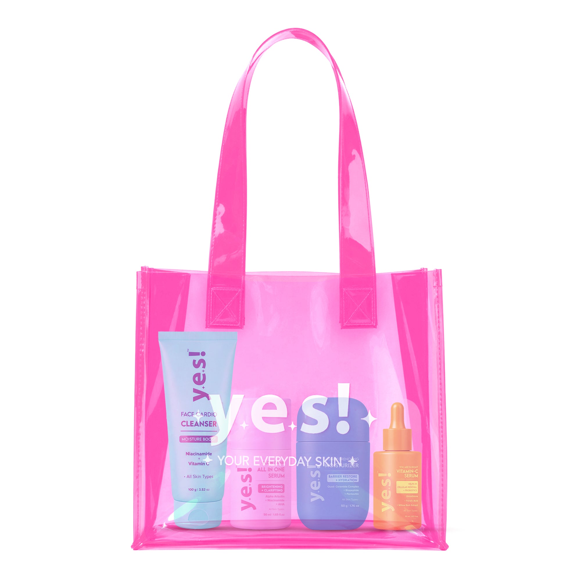 Yes! Everyday Jelly Skin Tote Bag for Skincare & Daily Essentials
