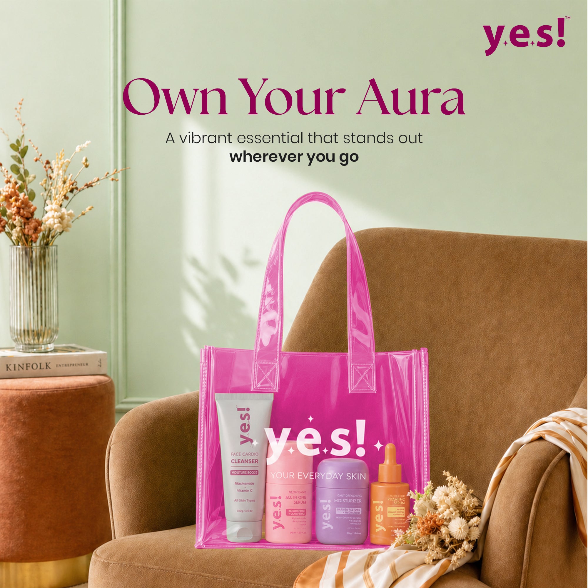 Yes! Everyday Jelly Skin Tote Bag for Skincare & Daily Essentials