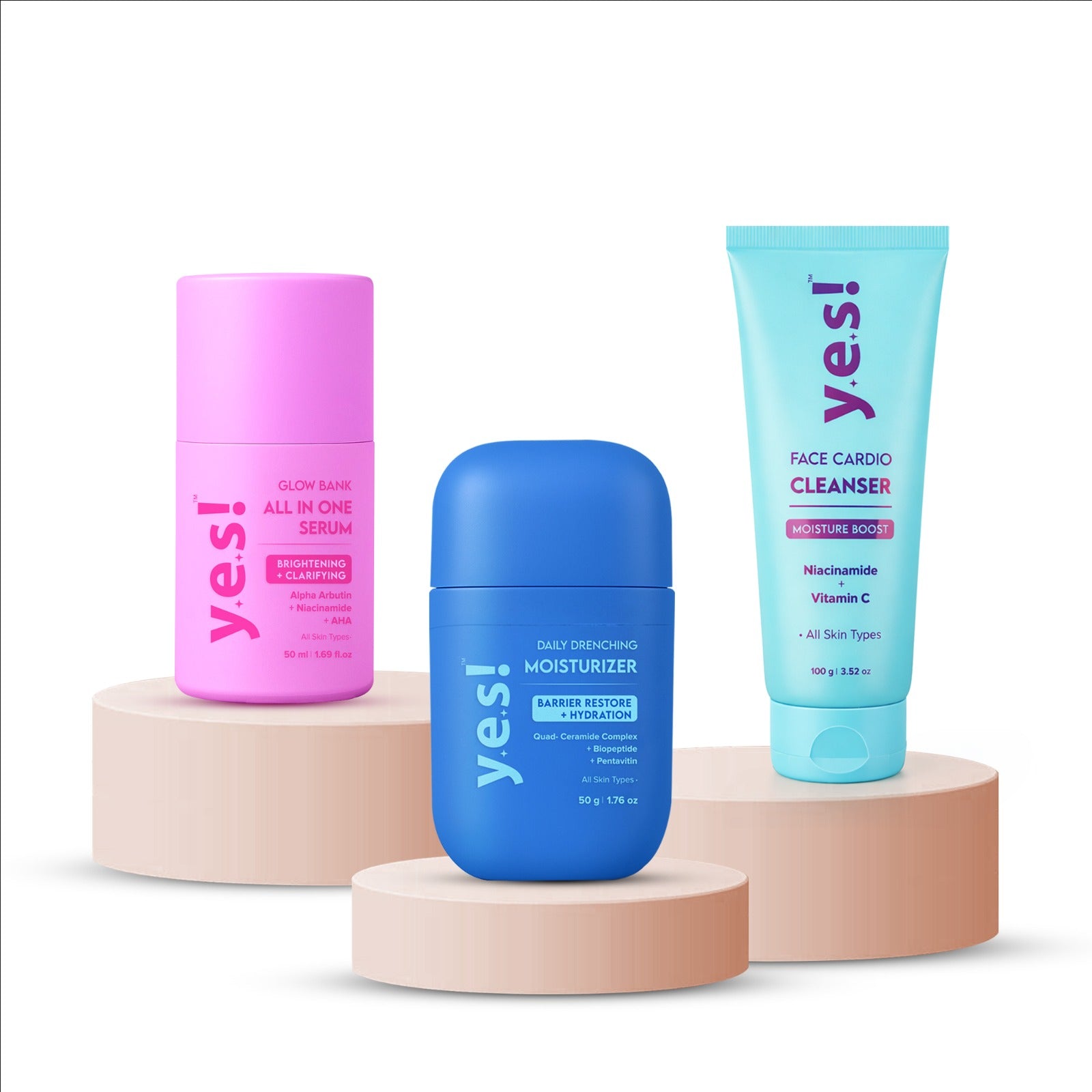 Yes! Day & Night Glow Hydration Routine | Cleanser + Glow Serum + Moisturizer