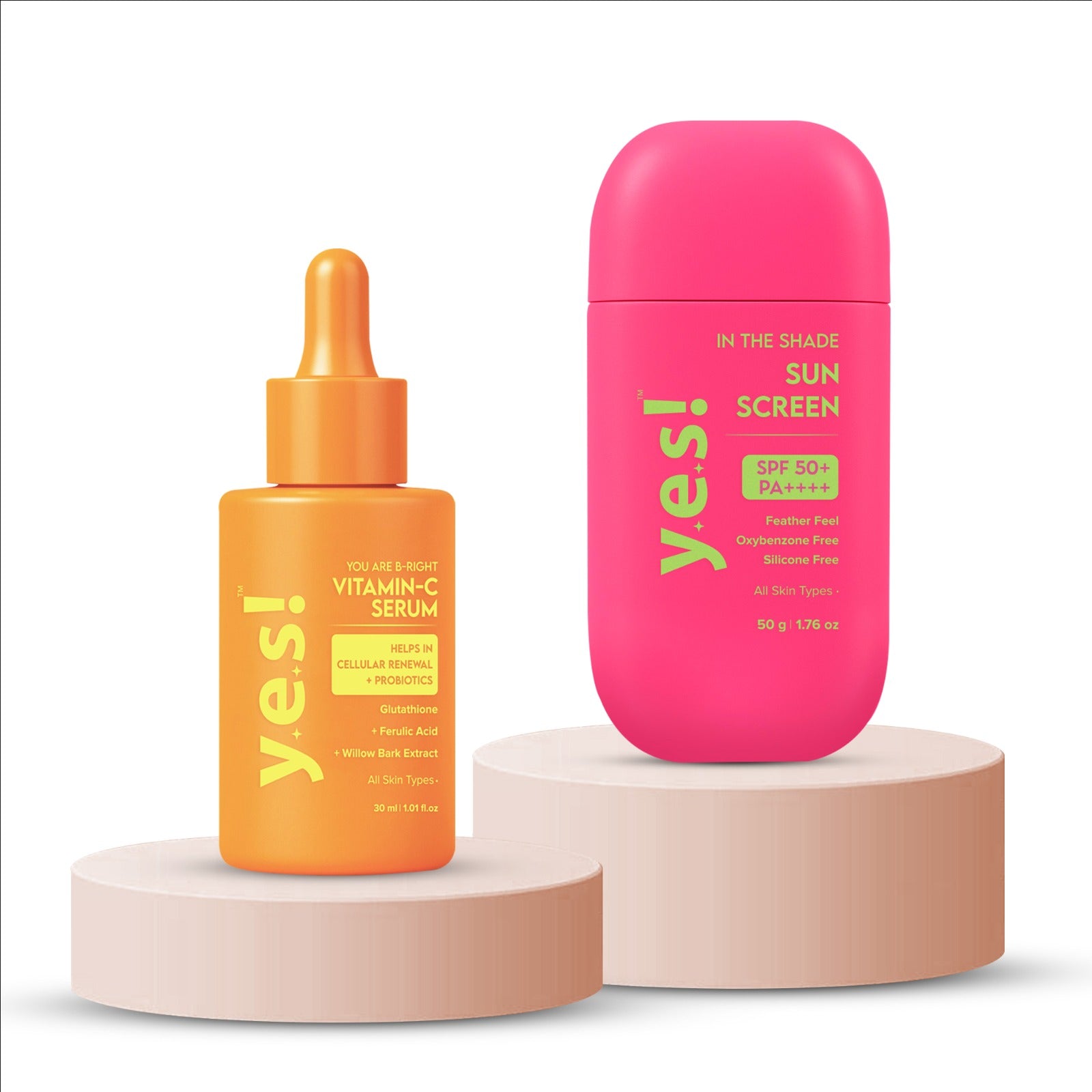Yes! Glow & Protect Duo | Vitamin C Serum + Sunscreen