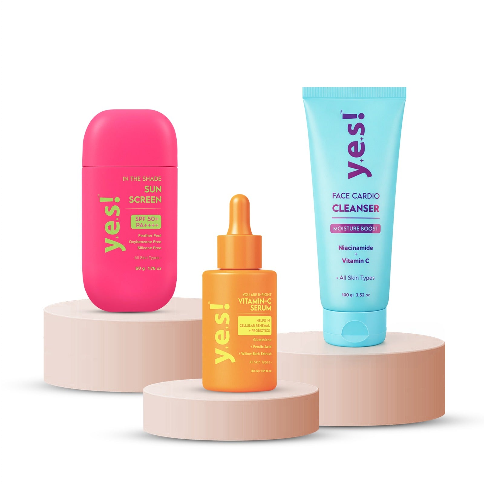 Yes! Basic Brightening Glow Routine | Cleanser + Vitamin C Serum + Sunscreen